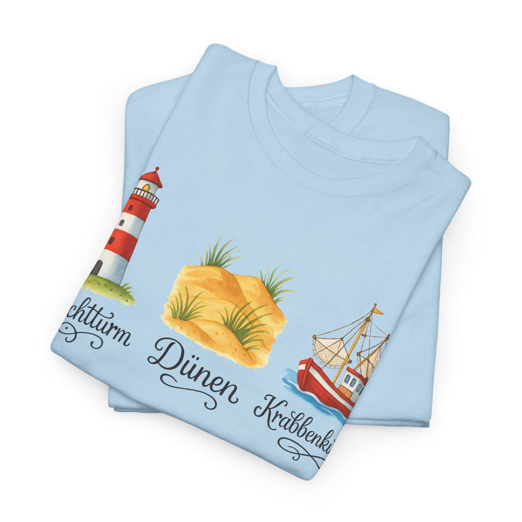 Nordsee, Ostsee - Reicht mir schon! Frontprint, Unisex T-Shirt