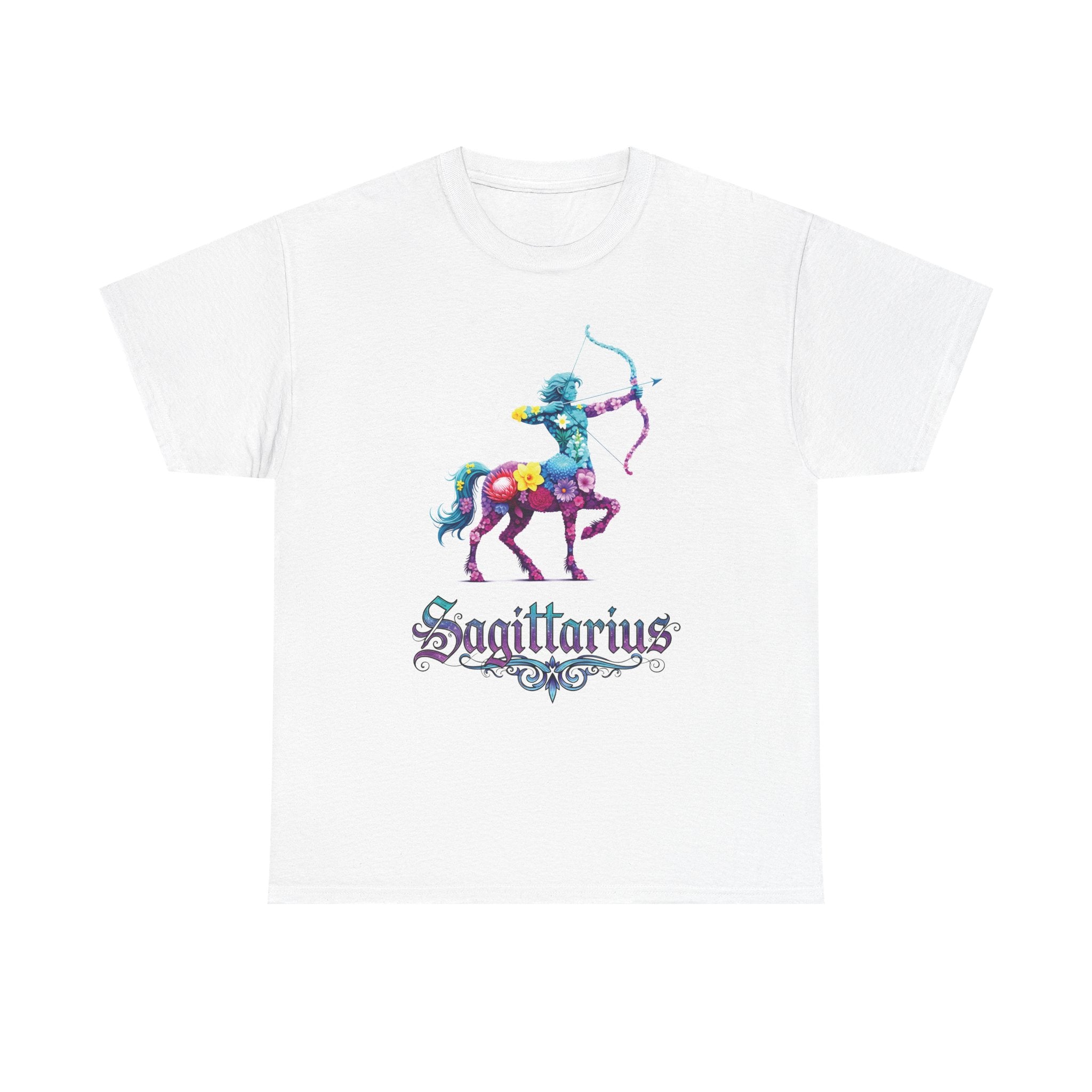 Sagittarius - Floral Zodiac Tee, Astrology Shirt, Zodiac Gift, Horoscope T-Shirt, Birthday Apparel, Celestial Fashion