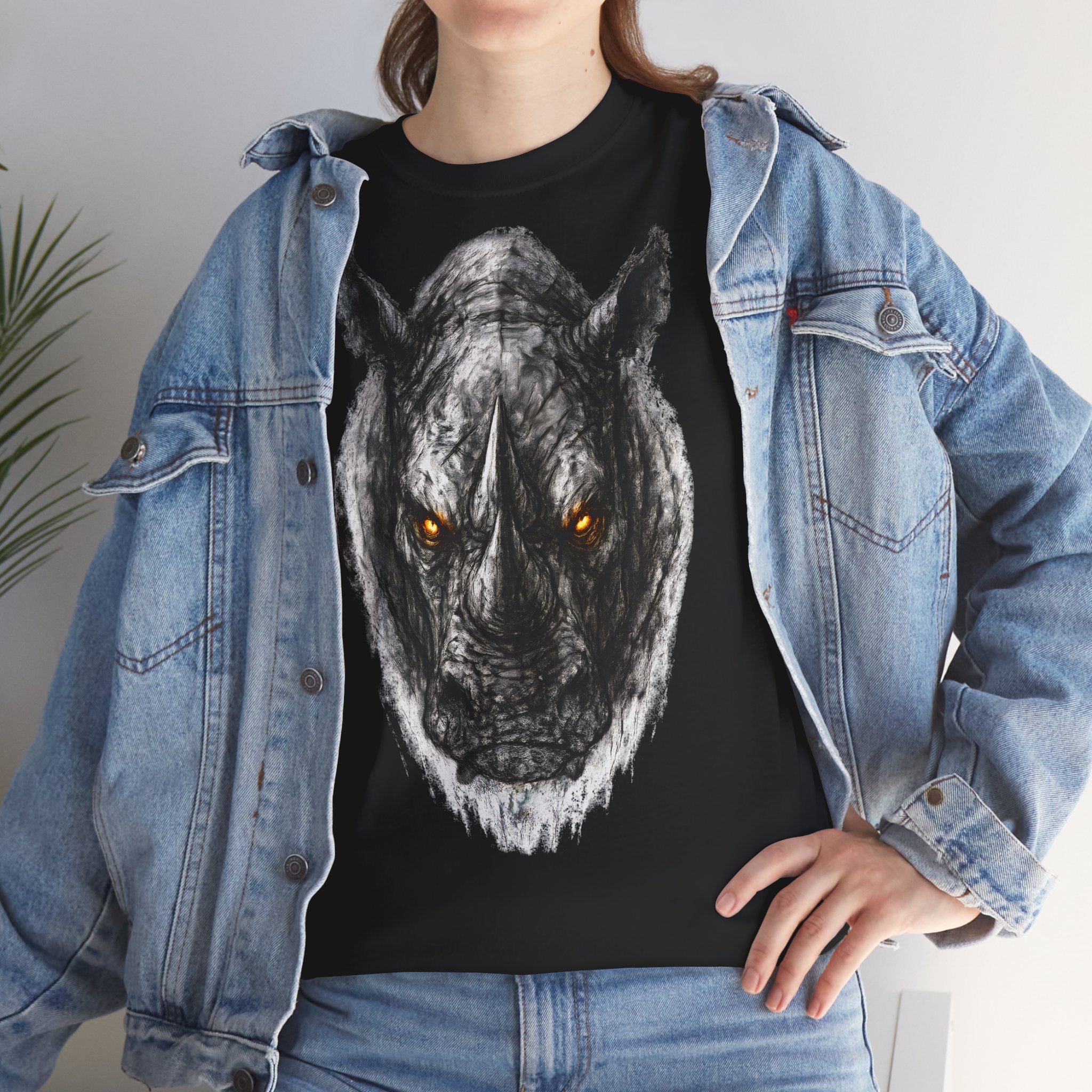 Nashorn: Frontprint, Unisex T-Shirt - Animal-Collection